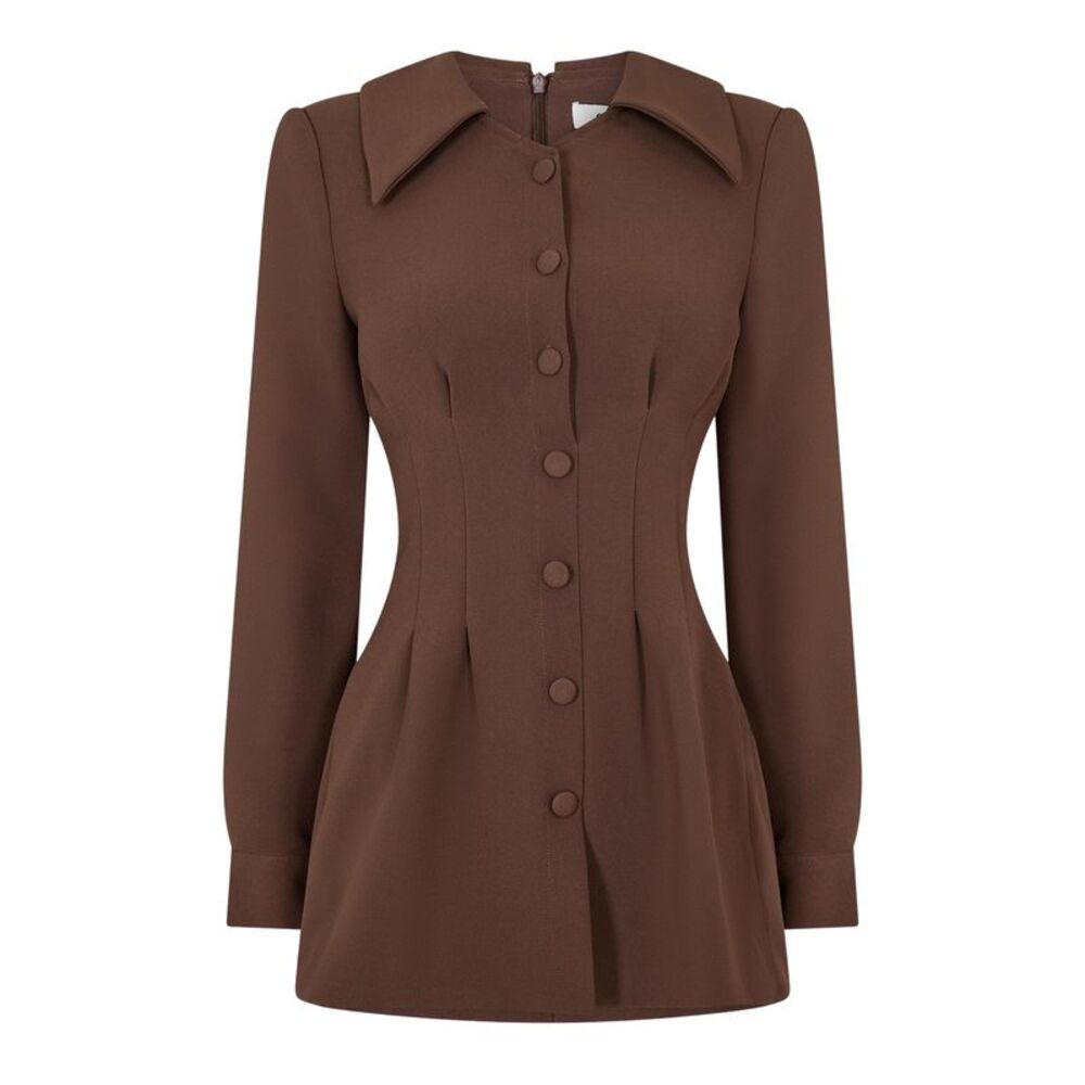 Odd Muse Womens/Ladies Pleated Satin Mini Dress / Brown Reddish